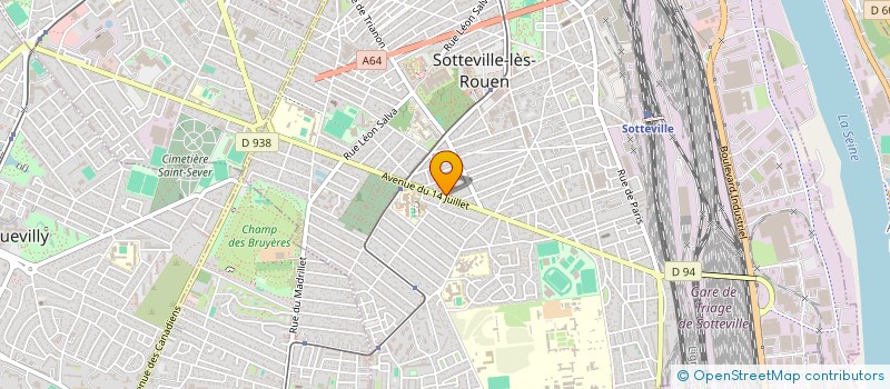 localisation de l'entreprise LES KOIFFEUSES à SOTTEVILLE-LES-ROUEN