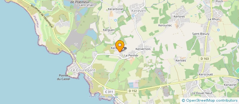 localisation de l'entreprise LES KORRIGANS à PLOEMEUR