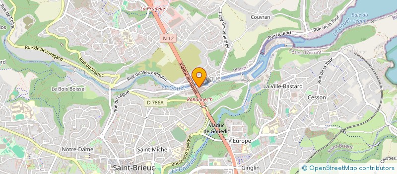 localisation de l'entreprise LES KRISTELLES STORE à SAINT-BRIEUC