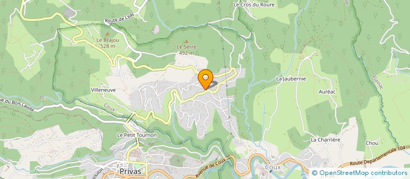 localisation de l'entreprise LES KTRESSES  COUX