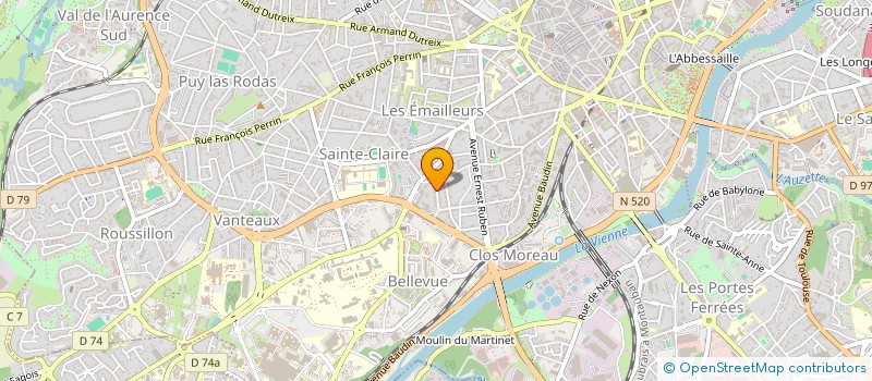 localisation de l'entreprise LES L à LIMOGES