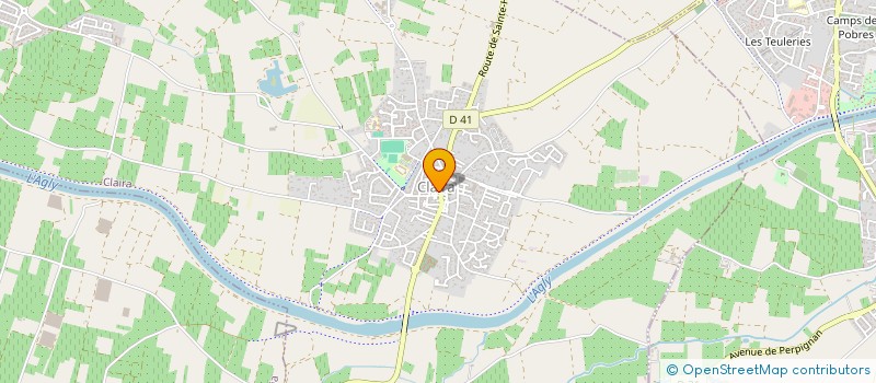 localisation de l'entreprise LES LABORATOIRES ASSOCIES DE CLAIRA  CLAIRA