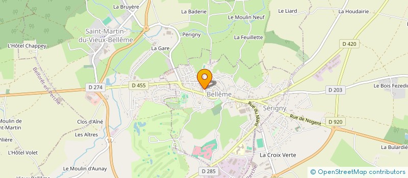 localisation de l'entreprise LES LABORATOIRES BIO PERCHE COSMETIQUES & SENTEURS à BELLEME