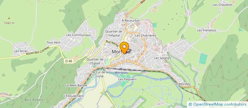 localisation de l'entreprise LES LABORATOIRES FOURNIER  MORTEAU