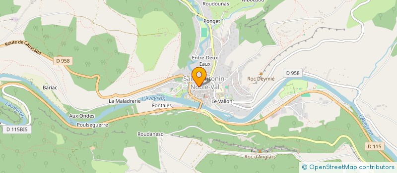 localisation de l'entreprise LES LABORATOIRES ZYGOMORPHIQUES  SAINT-ANTONIN-NOBLE-VAL