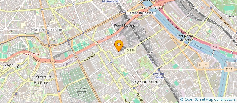 localisation de l'entreprise LES LABOS CINEGENETIQUES  IVRY-SUR-SEINE