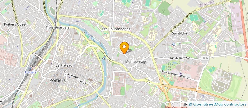 localisation de l'entreprise LES LACAS  POITIERS