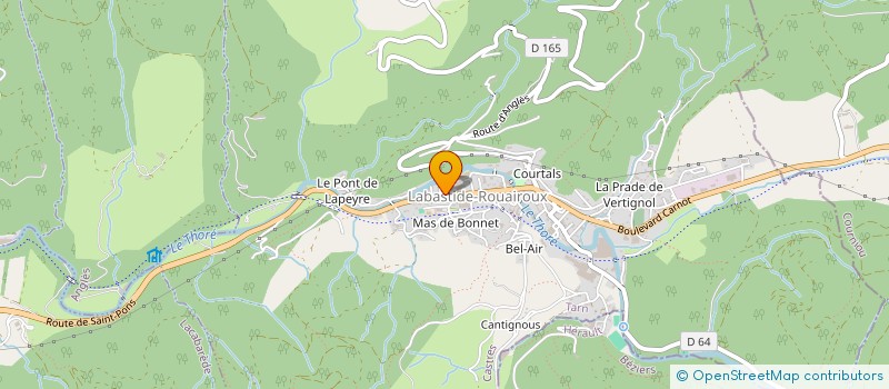 localisation de l'entreprise LES LAINES DANIEL HOUARD (SOCIETE NOUVELLE) à LABASTIDE-ROUAIROUX