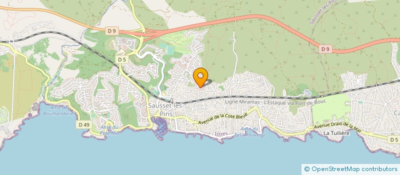localisation de l'entreprise LES LAMPAROS à SAUSSET-LES-PINS
