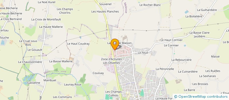 localisation de l'entreprise LES LANDELLES  MELESSE