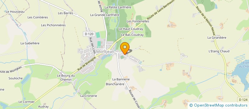 localisation de l'entreprise LES LANDES à MONTJEAN