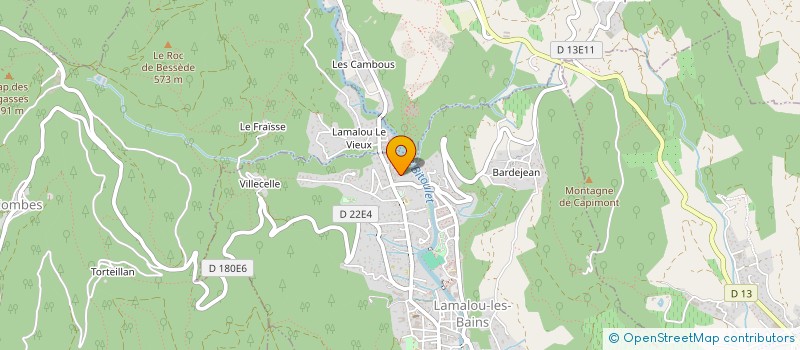 localisation de l'entreprise LES LANDES  LAMALOU-LES-BAINS