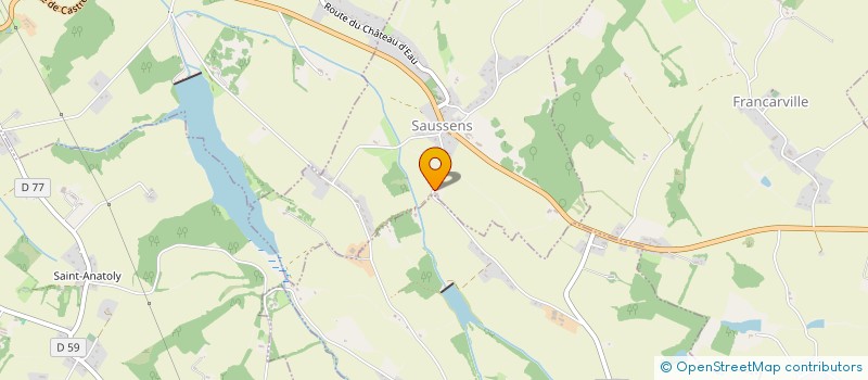 localisation de l'entreprise LES LANDES  SAUSSENS