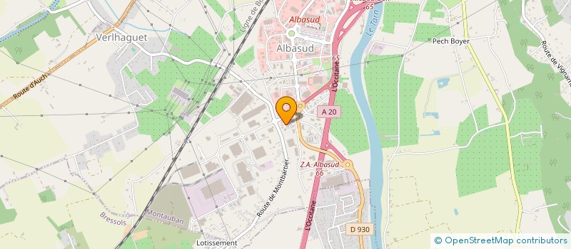 localisation de l'entreprise LES LANDES  MONTAUBAN