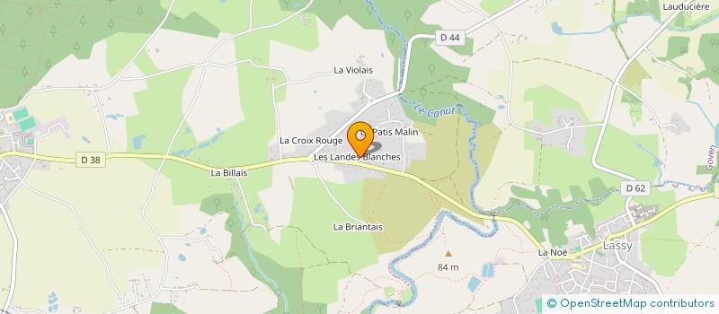 localisation de l'entreprise LES LANDES BLANCHES  BAULON