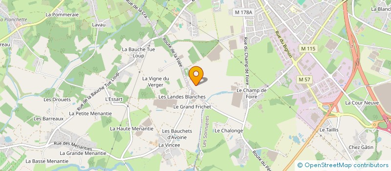 localisation de l'entreprise LES LANDES BLANCHES  LES SORINIERES