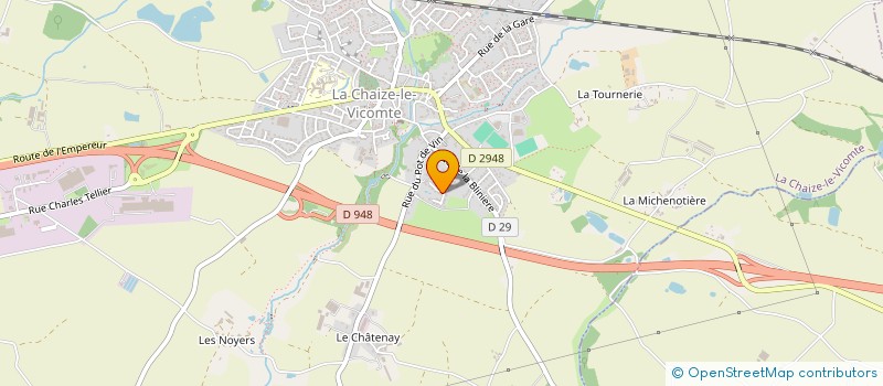 localisation de l'entreprise LES LANDES BLANCHES  LA CHAIZE-LE-VICOMTE