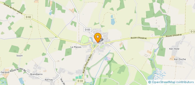 localisation de l'entreprise LES LANDES DE BARZIN  ASSERAC