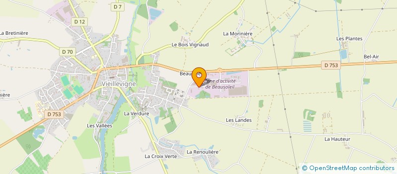 localisation de l'entreprise LES LANDES DE BEAUSOLEIL  VIEILLEVIGNE