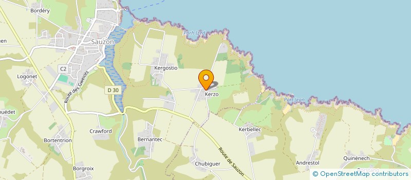 localisation de l'entreprise LES LANDES DE BELLE ILE EN MER  SAUZON