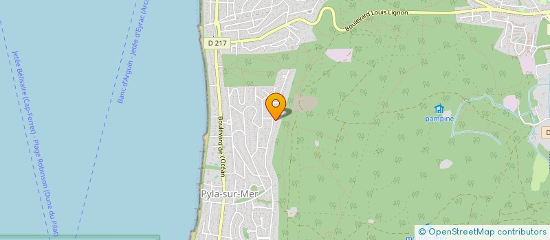 localisation de l'entreprise LES LANDES DES DEUX CRASTES à LA TESTE-DE-BUCH