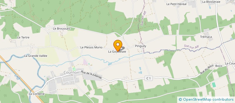 localisation de l'entreprise LES LANDES DU LOUP  COURNON