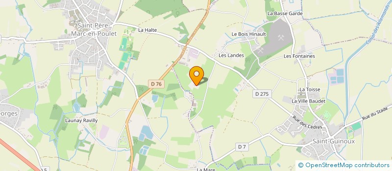 localisation de l'entreprise LES LANDES PONT  SAINT-GUINOUX