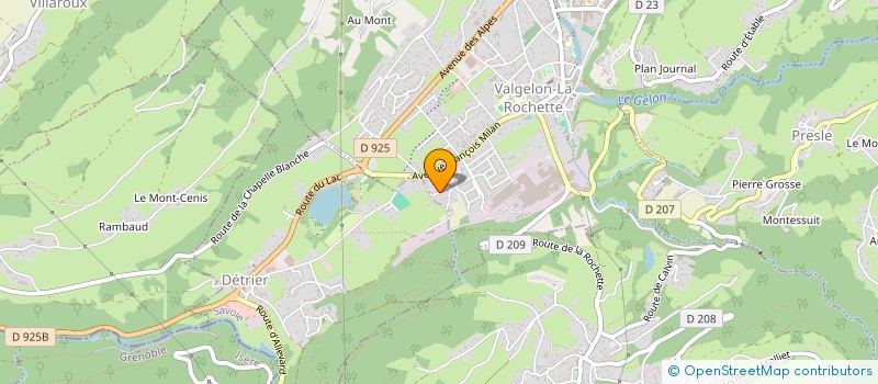 localisation de l'entreprise LES LANGUES SANS STRESS POUR FACILITER LE DIALOGUE EN LANGUES ETRANGERES  VALGELON-LA ROCHETTE