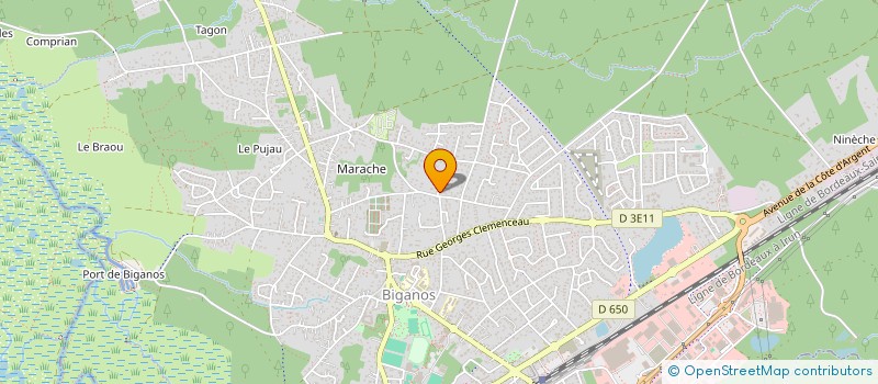 localisation de l'entreprise LES LANIERES  BIGANOS