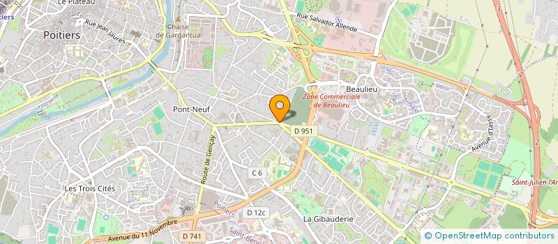 localisation de l'entreprise LES LAUREADES  POITIERS