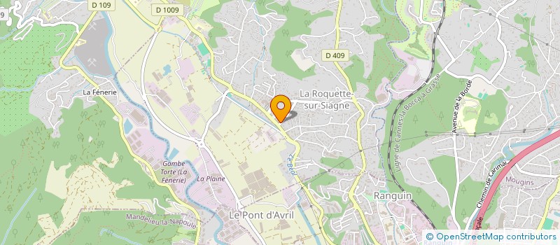localisation de l'entreprise LES LAURIERS à LA ROQUETTE-SUR-SIAGNE