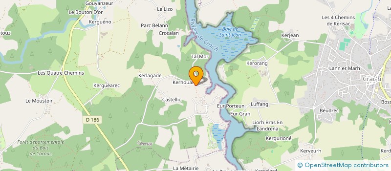 localisation de l'entreprise LES LAURIERS  CARNAC