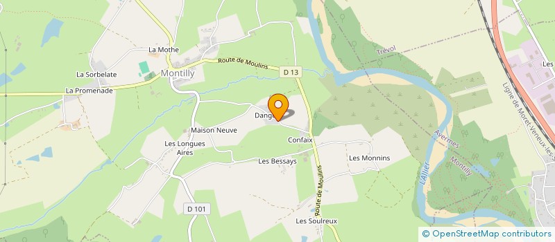 localisation de l'entreprise LES LAURIERS  MONTILLY