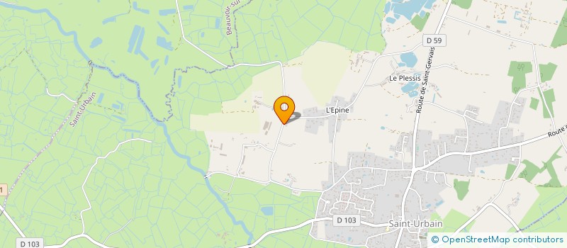 localisation de l'entreprise LES LAURIERS  SAINT-URBAIN
