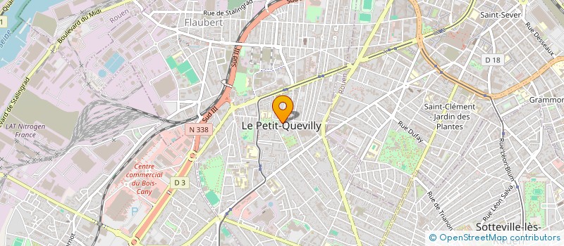 localisation de l'entreprise LES LAURIERS BLANCS à LE PETIT-QUEVILLY