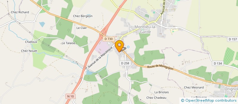 localisation de l'entreprise LES LAURIERS II  MONTLIEU-LA-GARDE