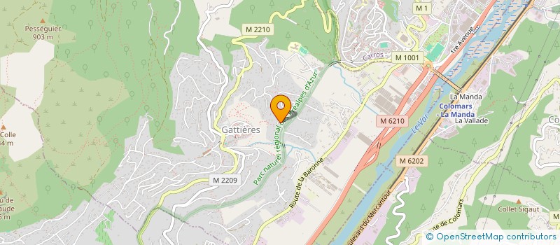 localisation de l'entreprise LES LAURIERS ROSES  GATTIERES