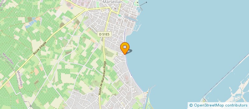 localisation de l'entreprise LES LAURIERS ROSES à MARSEILLAN