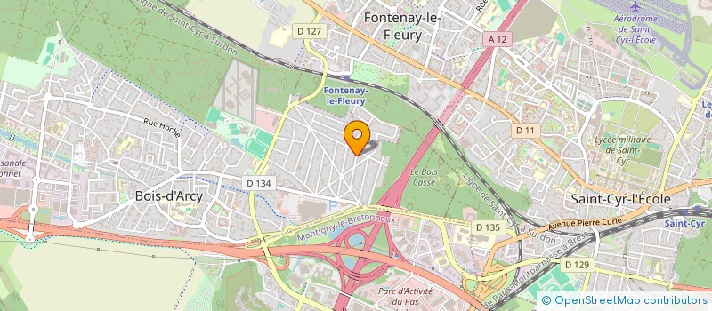 localisation de l'entreprise LES LAURIERS ROSES  BOIS-D'ARCY