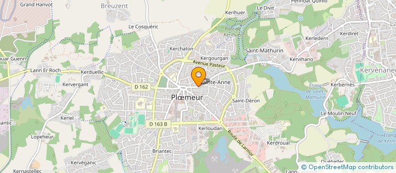 localisation de l'entreprise LES LAURIERS ROSES à PLOEMEUR