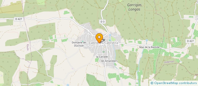 localisation de l'entreprise LES LAURIERS ROSES  CABRIERES