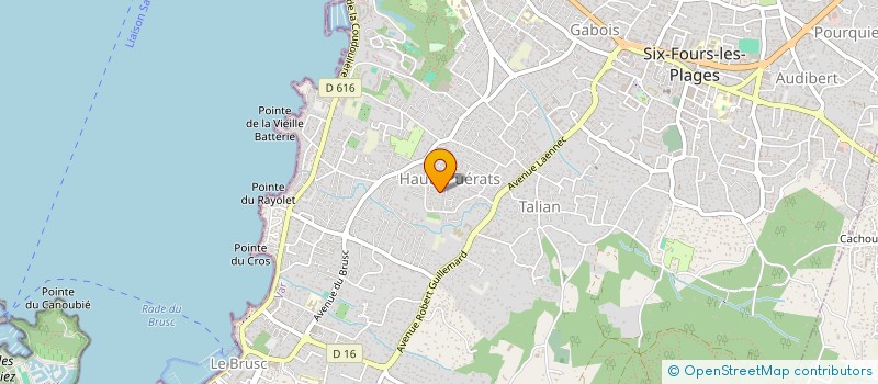 localisation de l'entreprise LES LAVANDES à SIX-FOURS-LES-PLAGES