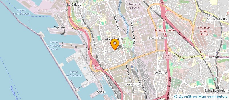 localisation de l'entreprise LES LAVANDIERES DE L'ETANG DE BERRE à MARSEILLE