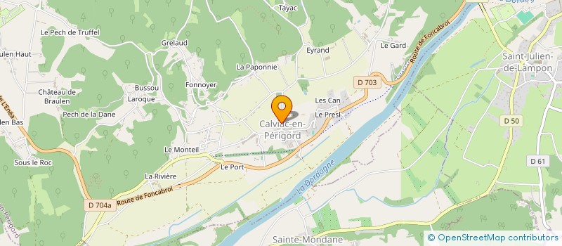 localisation de l'entreprise LES LAVANDIERES DU PERIGORD à CALVIAC EN PERIGORD