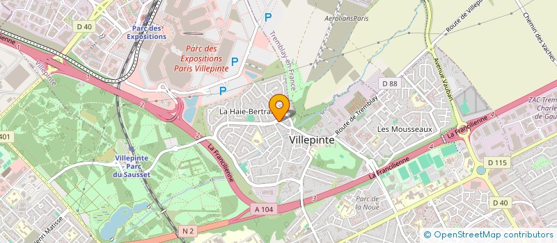 localisation de l'entreprise LES LAVERIES DE PARIS à VILLEPINTE