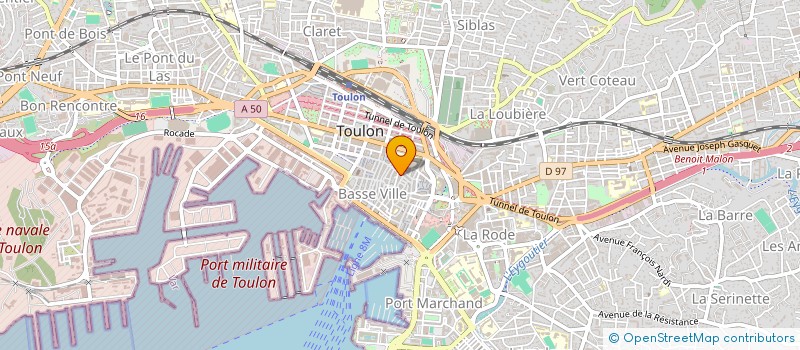 localisation de l'entreprise LES LAVERIES DU MIDI à TOULON