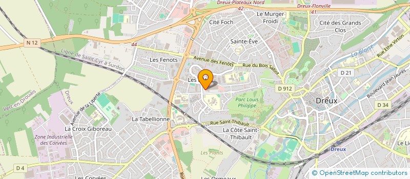 localisation de l'entreprise LES LAVERIES JACQUES à DREUX