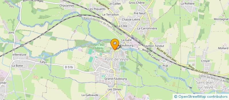 localisation de l'entreprise LES LEGUMES DU JARD'AIN  PONT-DE-VEYLE