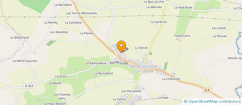 localisation de l'entreprise LES LEGUMES PLAISIR à SAINTE-SCOLASSE-SUR-SARTHE