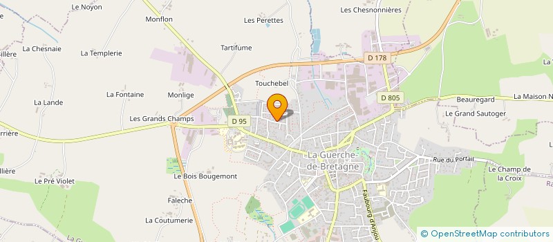 localisation de l'entreprise LES LEOPARDS GUERCHAIS  LA GUERCHE-DE-BRETAGNE